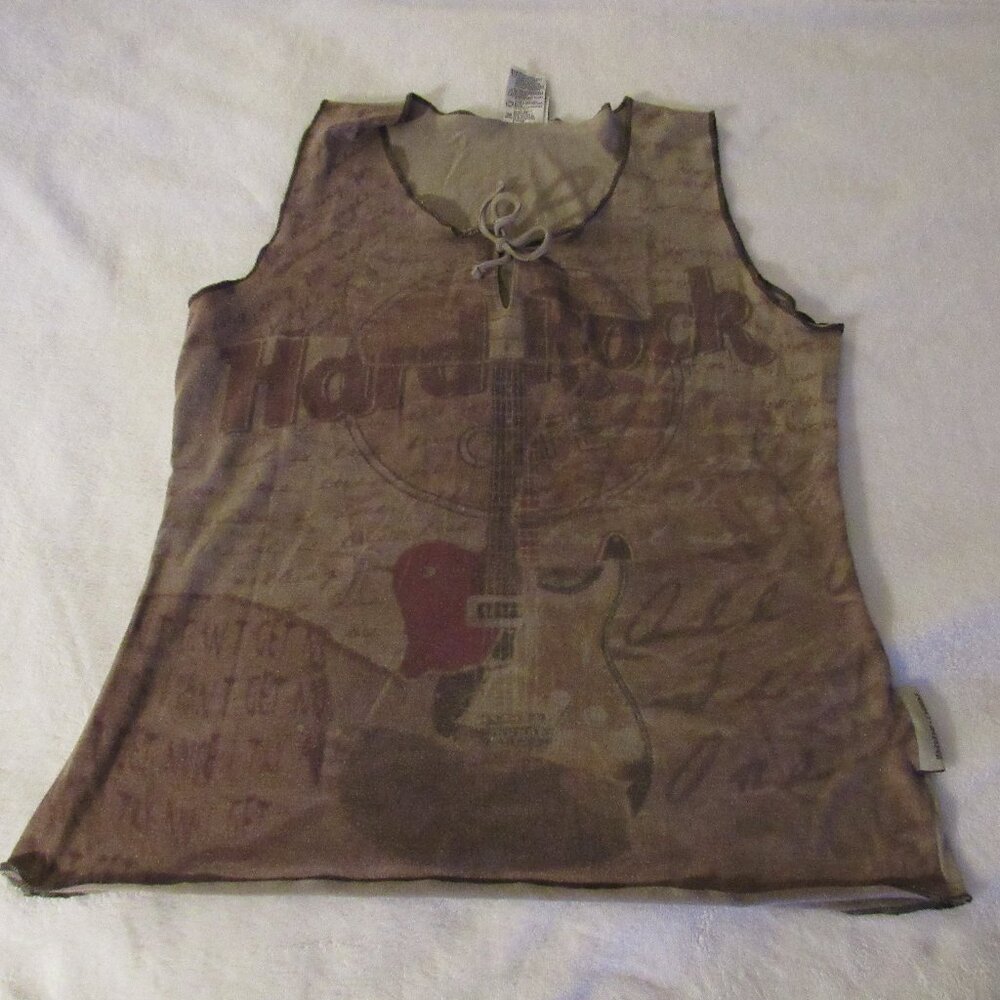 Hard Rock Tan Muscle Shirt  XL  USED